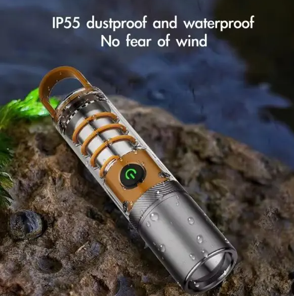 LED Strong Light Flashlight Torch Outdoor Multi Function Emergency Rescue Camping Light USB Chargeable Waterproof Night Lamp